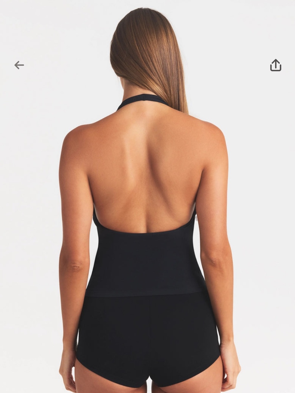 SKIMS Black Halter Plunge Tank Camisole - Picture 2 of 6